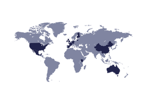 Charles Edge international distribution world map