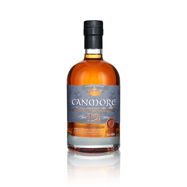 Bottle shot of Canmore 12 Year Old Single Malt Scotch Whisky
